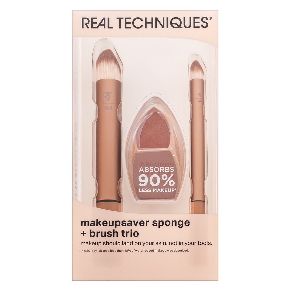 Real Techniques Makeupsaver Sponge + Brush Trio – Real Techniques