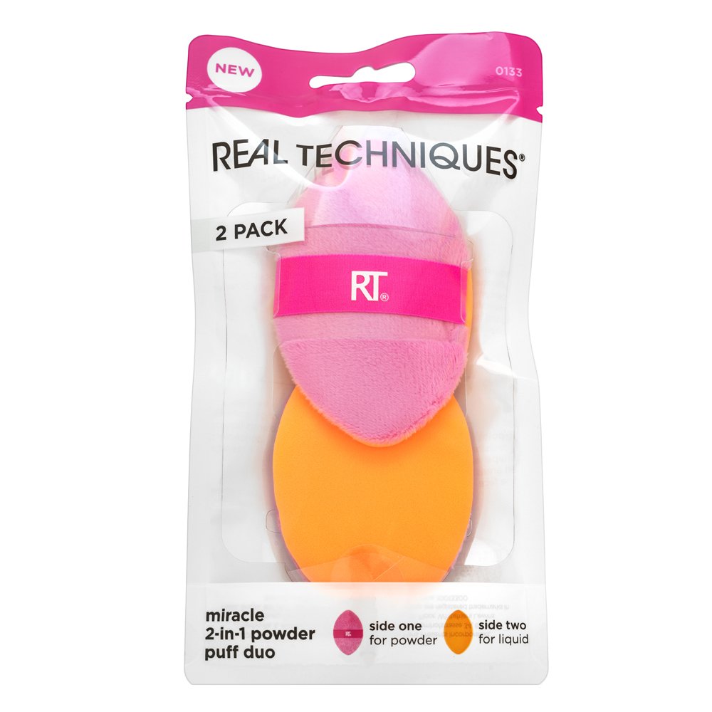 Real Techniques Miracle 2-in-1 Makeup Powder Puff Duo – Real Techniques