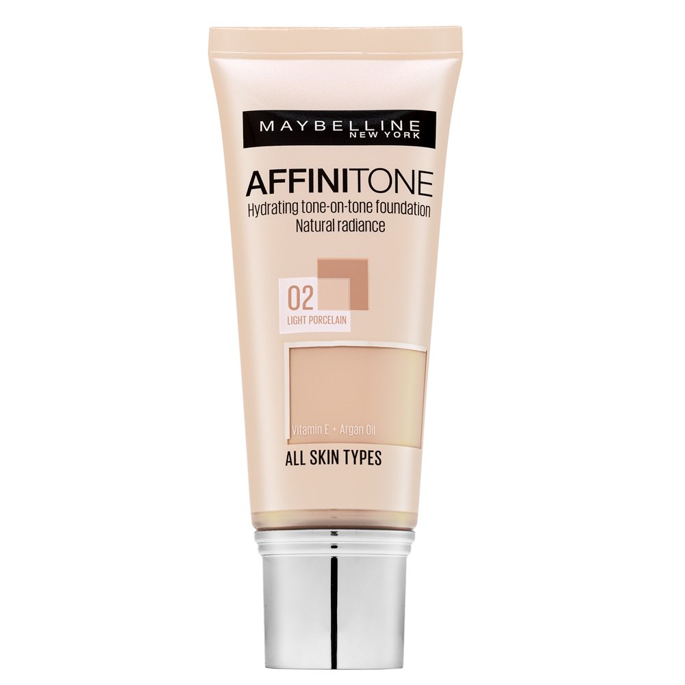 Maybelline Affinitone Hydrating tone-on-tone Foundation 02 Light Porcelain 30 ml – Maybelline