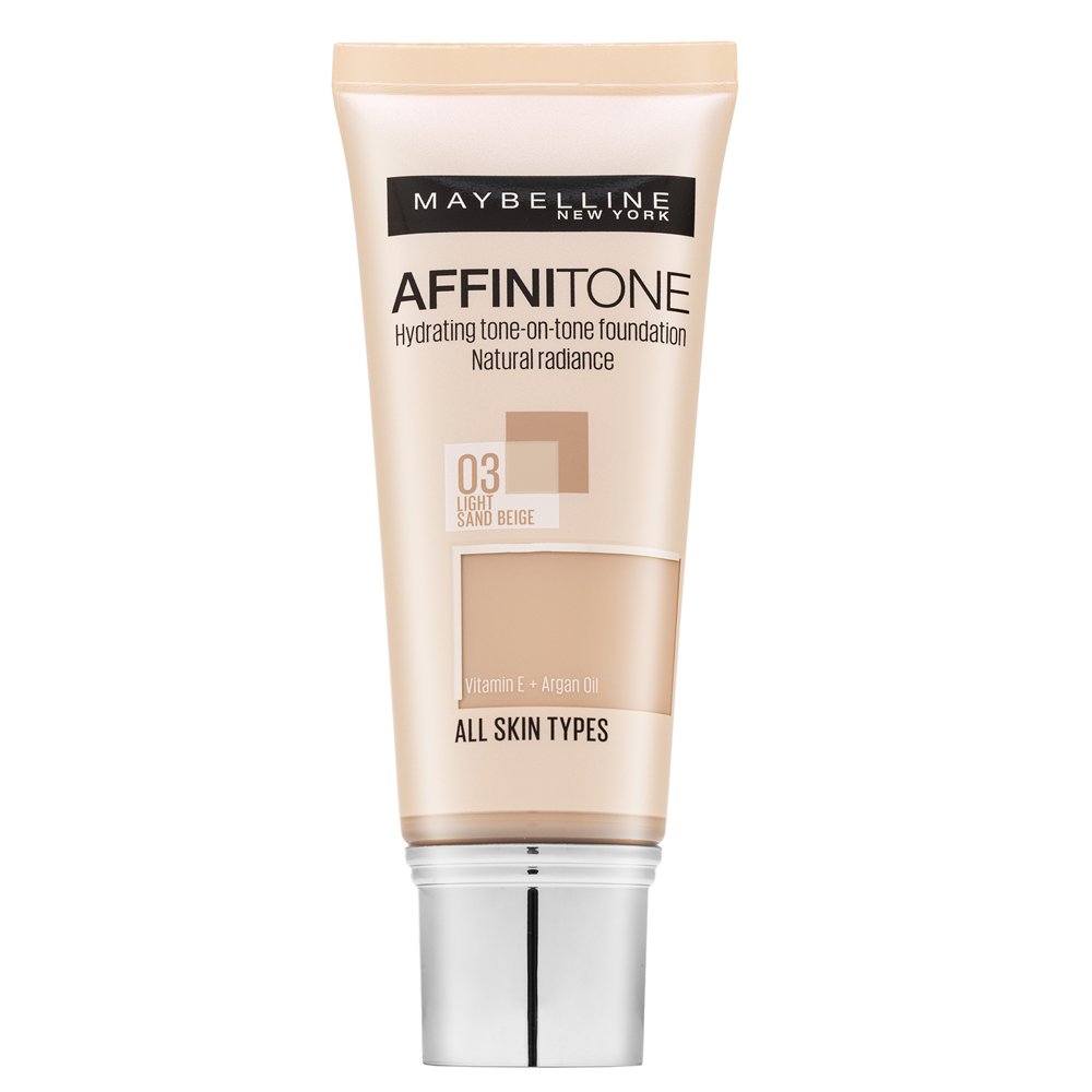 Maybelline Affinitone Hydrating tone-on-tone Foundation 03 Light Sand Beige 30 ml – Maybelline