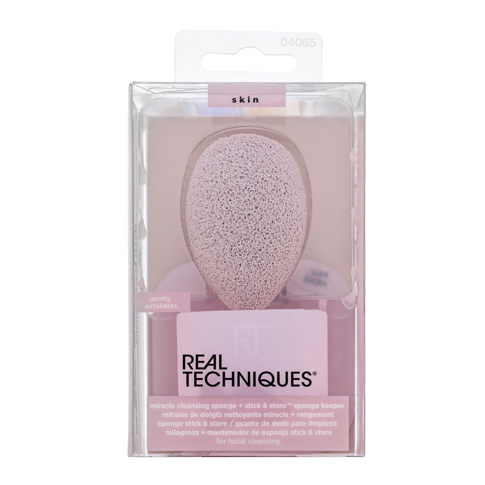 Real Techniques Cleansing Sponge & Sponge Keeper – Real Techniques