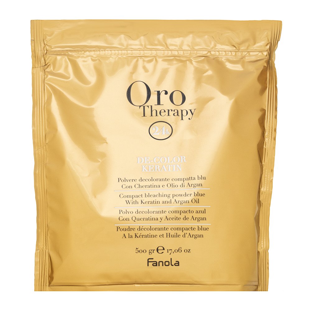 Fanola Oro Therapy De-Color Keratin Compact Bleaching Powder Blue 500 g – Fanola