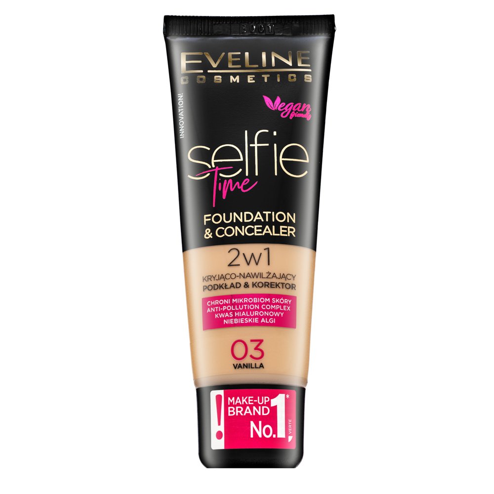 Eveline Selfie Time 2in1 Foundation & Concealer 03 Vanilla 30 ml – Eveline