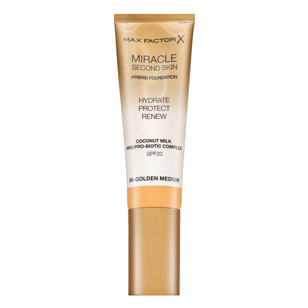 Max Factor Miracle Second Skin Hybrid Foundation SPF20 06 Golden Medium 30 ml – Max Factor