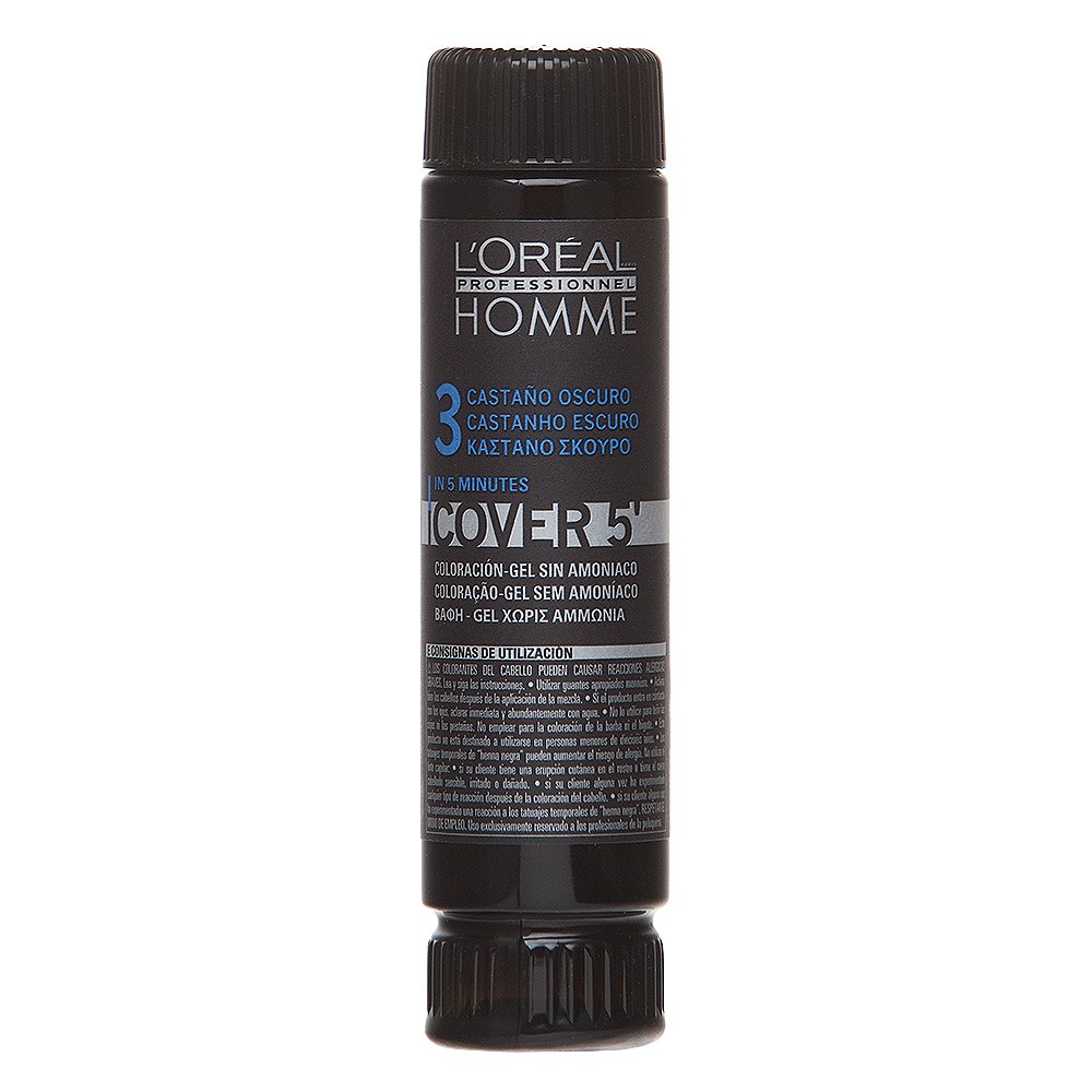 L´Oréal Professionnel Homme Cover 5 No. 3 Dark Brown 3 x 50 ml – L’Oréal Professionnel