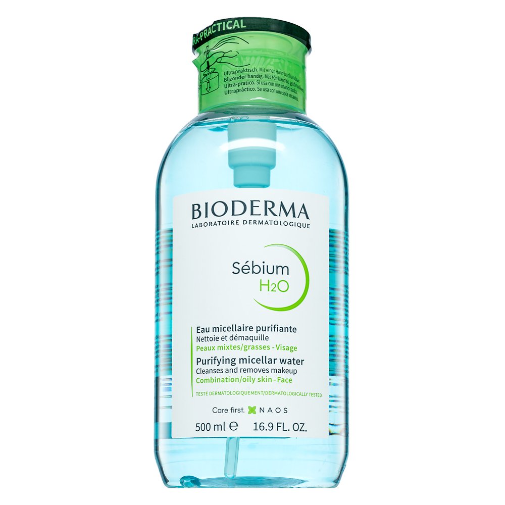 Bioderma Sébium H2O Purifying Cleansing Micelle Solution with Pump 500 ml – Bioderma