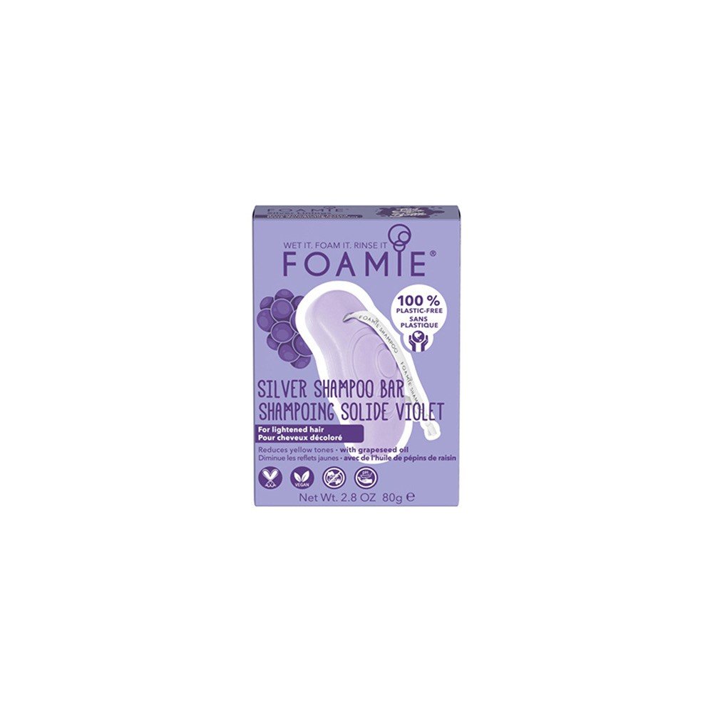 Foamie Silver Shampoo Bar Grapessed Oil 80 g – Foamie