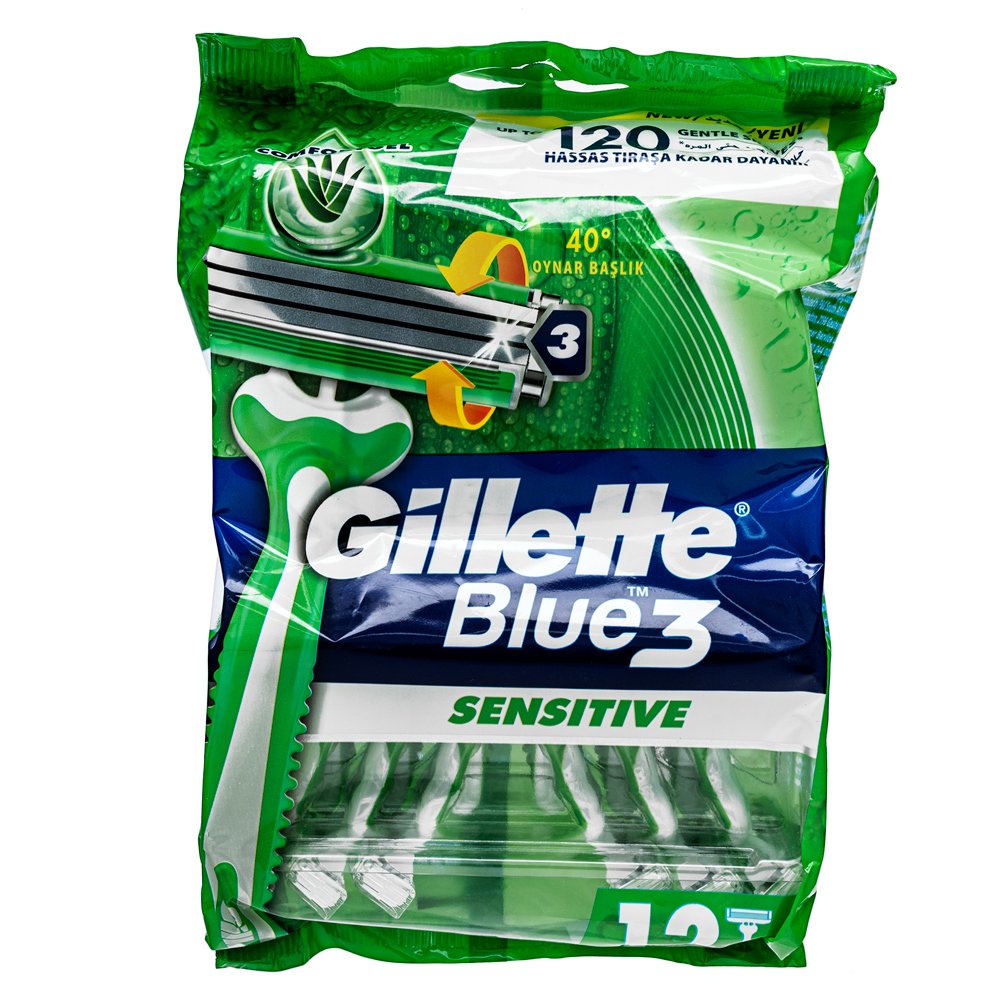 Gillette Blue3 Sensitive 12 pcs – Gillette