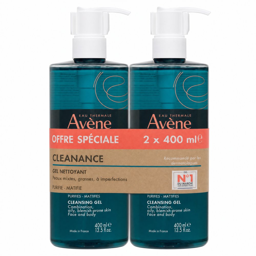Avène Cleanance Cleansing Gel 2 x 400 ml – Avène