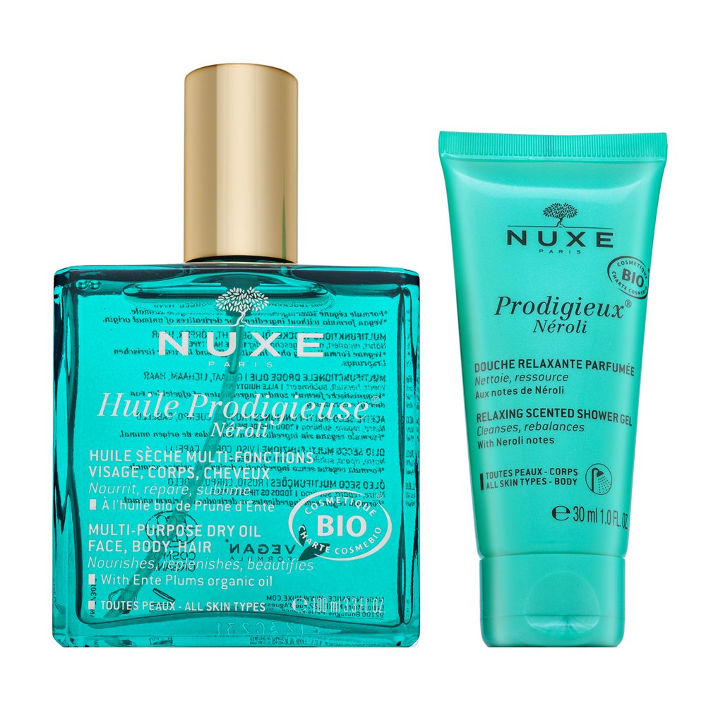 Nuxe Prodigieux Néroli Multi-Purpose Dry Oil + Relaxing Scented Shower Gel 100 ml + 30 ml – Nuxe