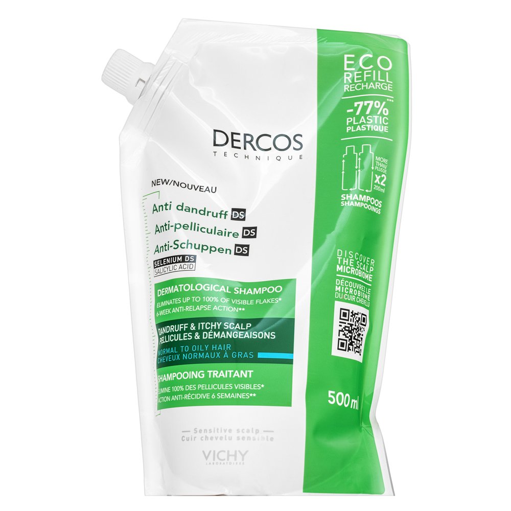 Vichy Dercos Anti-Dandruff Treatment Shampoo for Normal to Oily Hair Refill 500 ml – Vichy