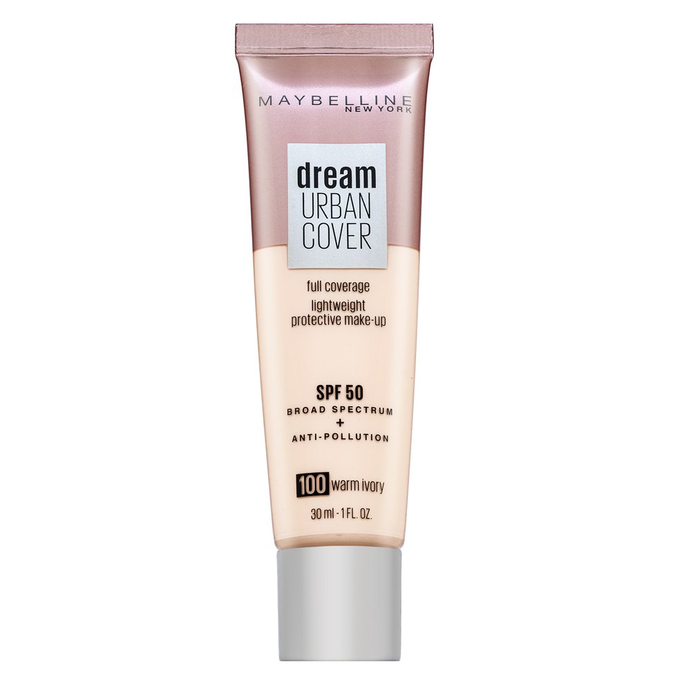 Maybelline Dream Urban Cover Full Coverage Lightweight Protective Make-up SPF50 100 Warm Ivory 30 ml – Maybelline