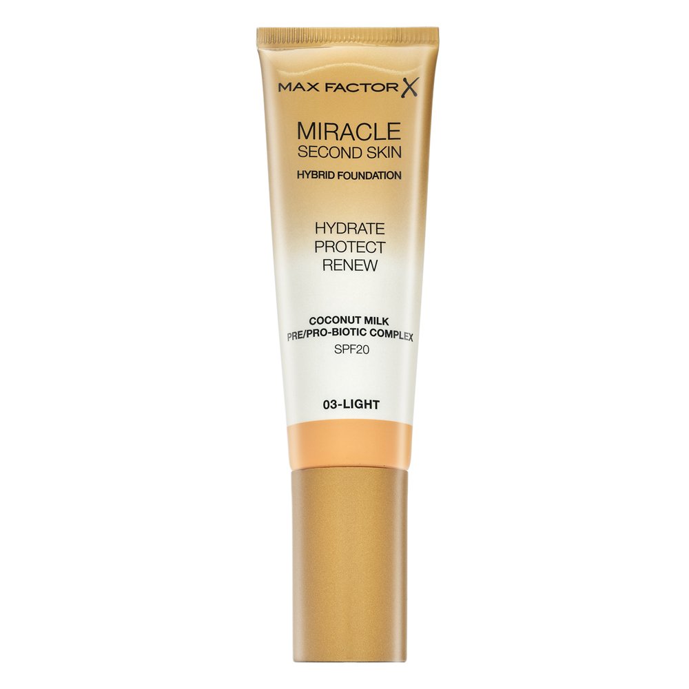 Max Factor Miracle Second Skin Hybrid Foundation SPF20 03 Light 30 ml – Max Factor