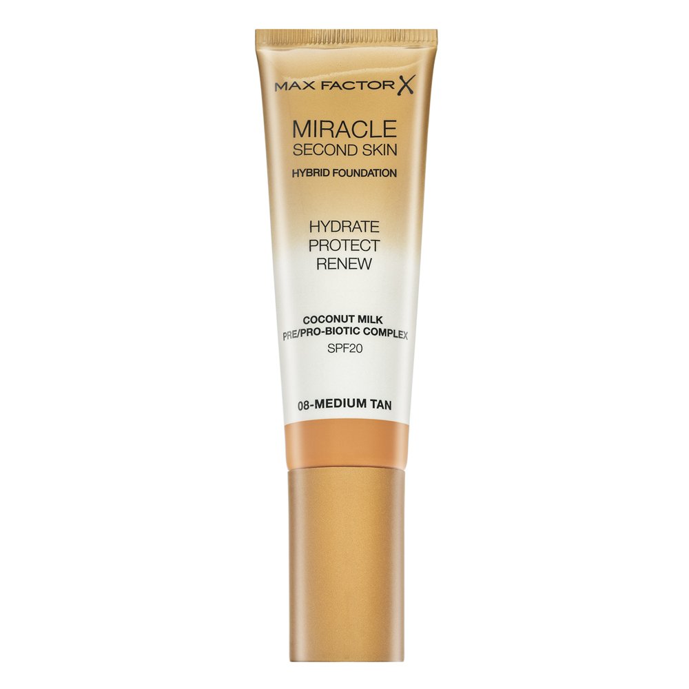 Max Factor Miracle Second Skin Hybrid Foundation SPF20 08 Medium Tan 30 ml – Max Factor