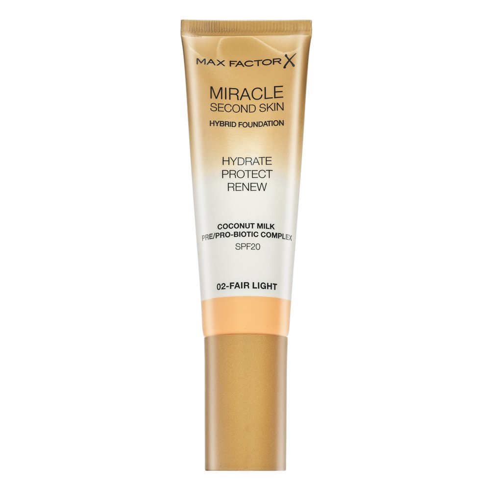 Max Factor Miracle Second Skin Hybrid Foundation SPF20 02 Fair Light 30 ml – Max Factor