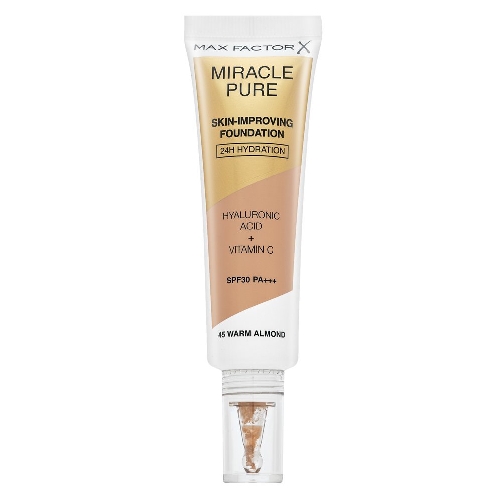 Max Factor Miracle Pure Skin-Improving Foundation 45 Warm Almond 30 ml – Max Factor