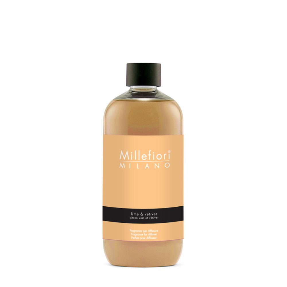 Millefiori Milano Fragrance Diffuser Lime & Vetiver Refill 500 ml – Millefiori Milano