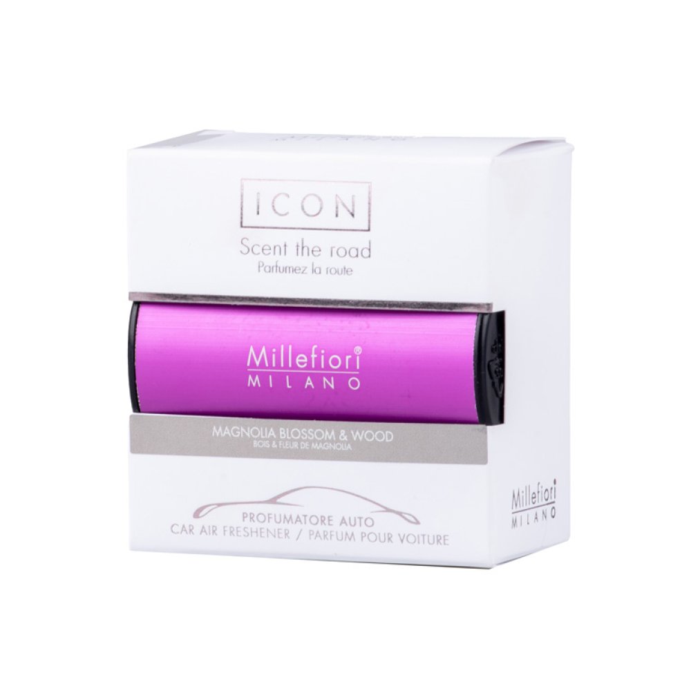Millefiori Milano Icon Car Air Freshener Magnolia Blossom & Wood Classic Purple – Millefiori Milano