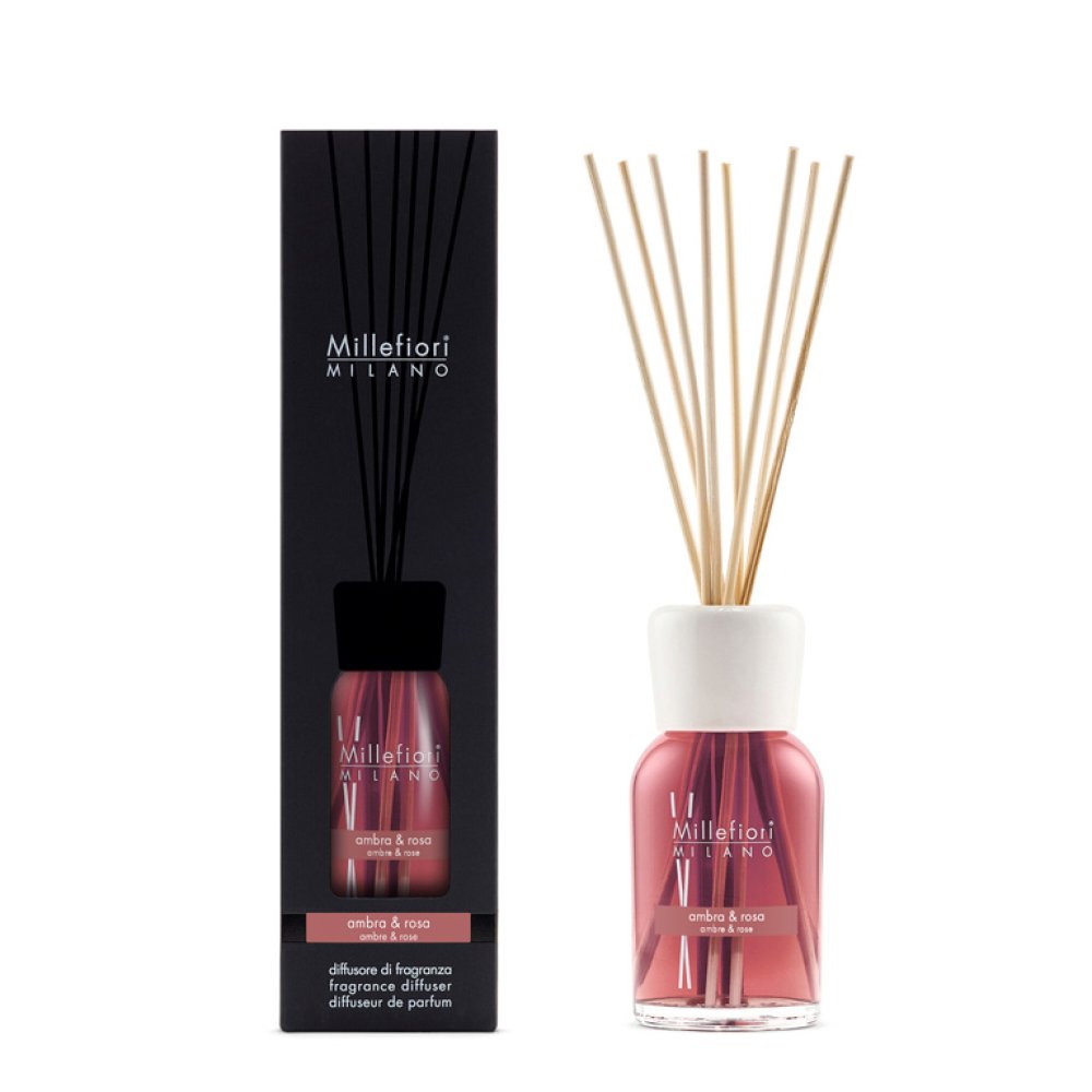 Millefiori Milano Fragrance Diffuser Ambra & Rosa 250 ml – Millefiori Milano