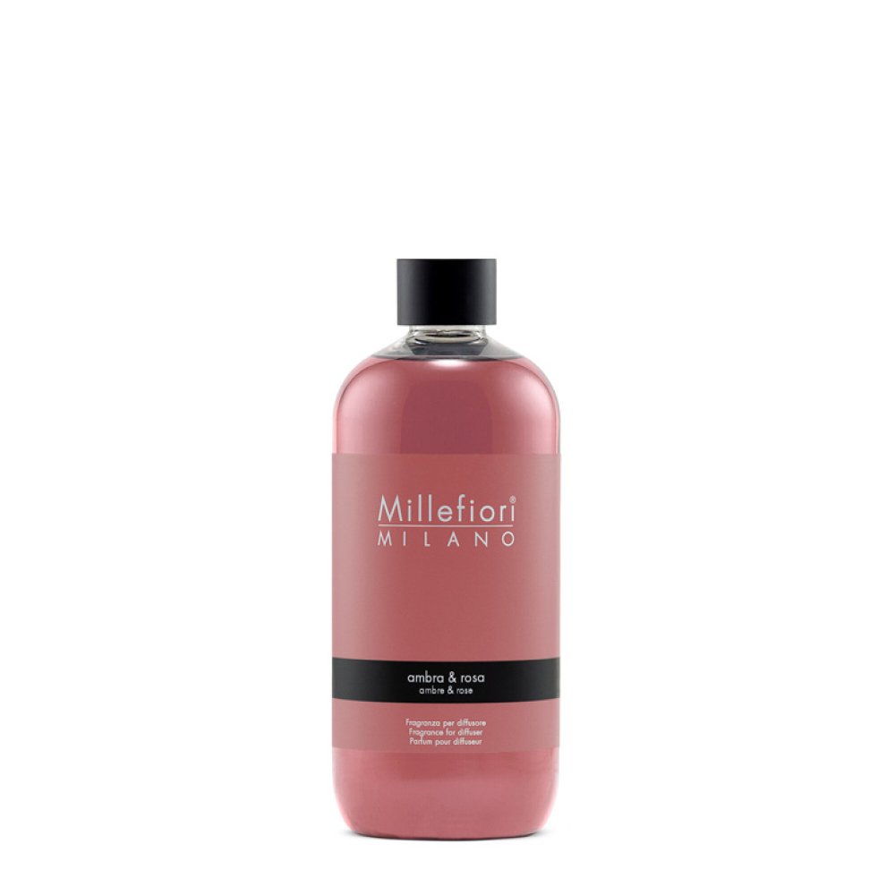Millefiori Milano Fragrance Diffuser Ambra & Rosa Refill 500 ml – Millefiori Milano