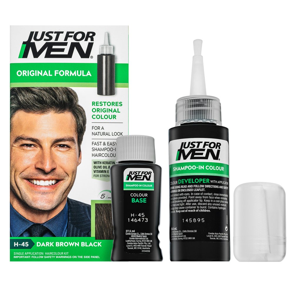 Just For Men Shampoo-in Haircolour H45 Dark Brown Black 66 ml – Just For Men