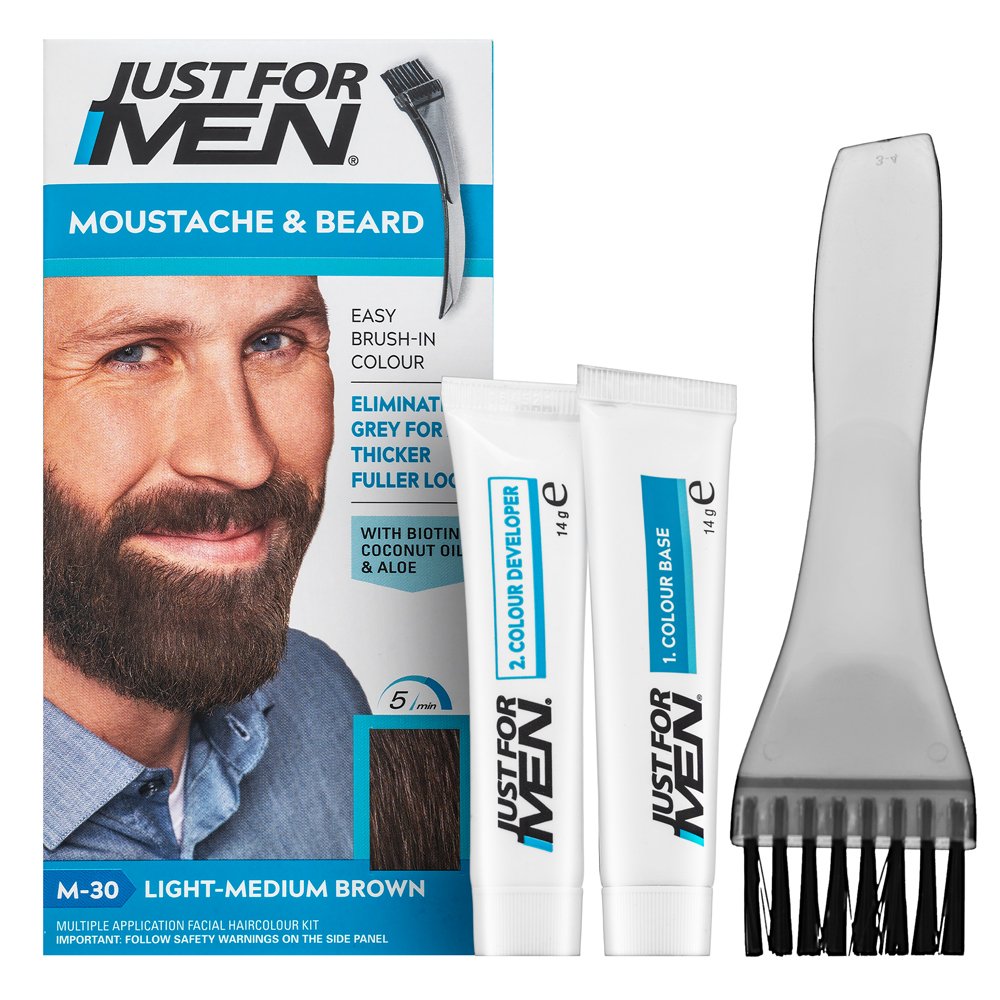 Just For Men Moustache & Beard Color M30 Light-Medium Brown – Just For Men