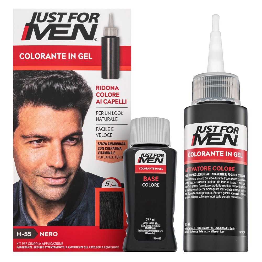 Just For Men Gel Color H55 Natural Real Black – Just For Men