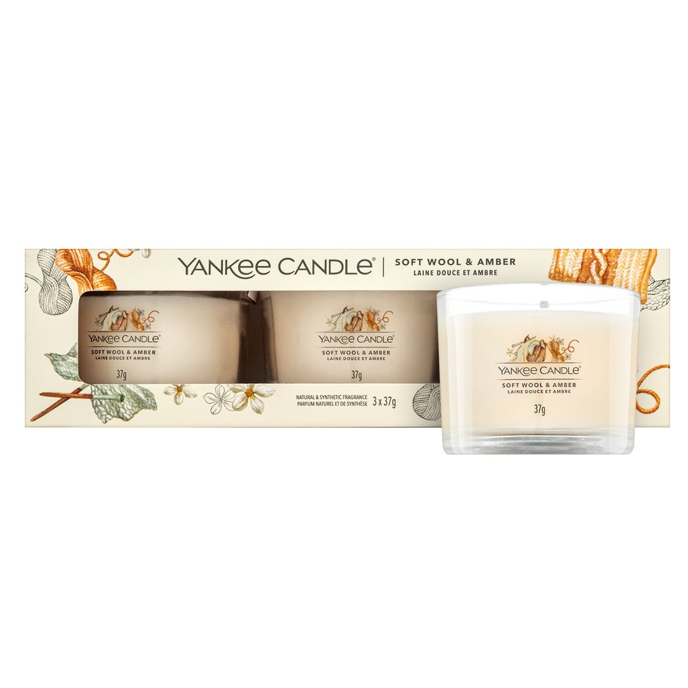 Yankee Candle Soft Wool & Amber 3 x 37 g – Yankee Candle