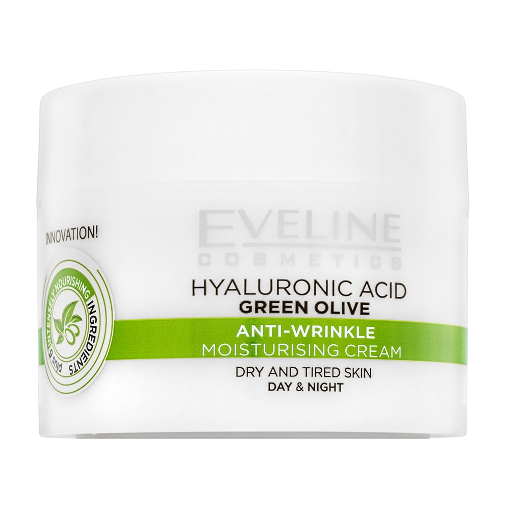 Eveline Hyaluronic Acid Green Olive Anti-Wrinkle Moisturising Cream 50 ml – Eveline