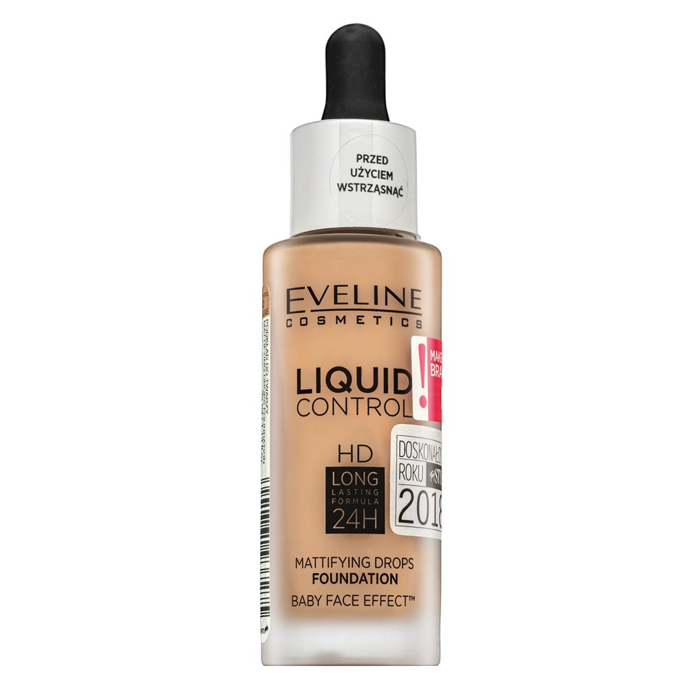 Eveline Liquid Control HD Mattifying Drops Foundation 040 Warm Beige 32 ml – Eveline