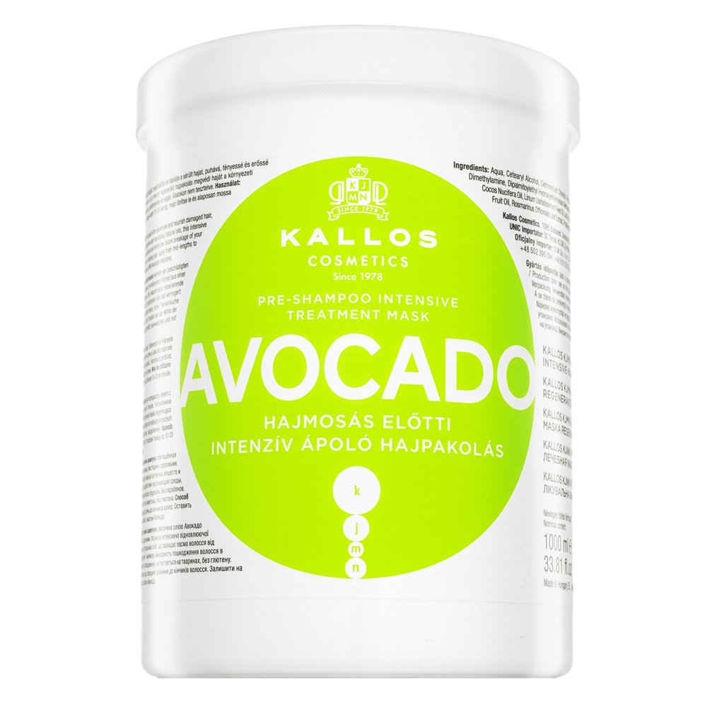 Kallos Avocado Pre-Shampoo Intensive Treatment Mask 1000 ml – Kallos