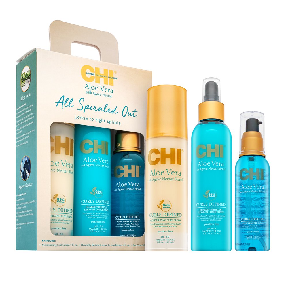 CHI Aloe Vera All Spiraled Out Set 147 ml + 177 ml + 89 ml – CHI