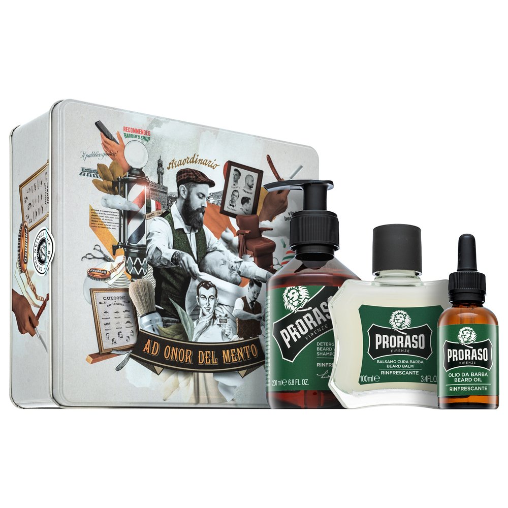 Proraso Refreshing Metal Box Beard Care 200 ml + 100 ml + 30 ml