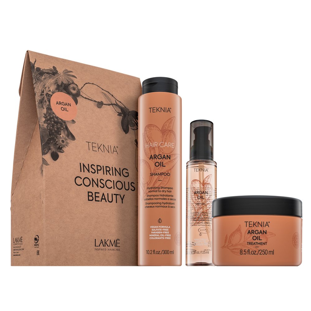 Lakmé Teknia Hair Care Argan Oil Pack 300 ml + 250 ml + 125 ml – Lakmé