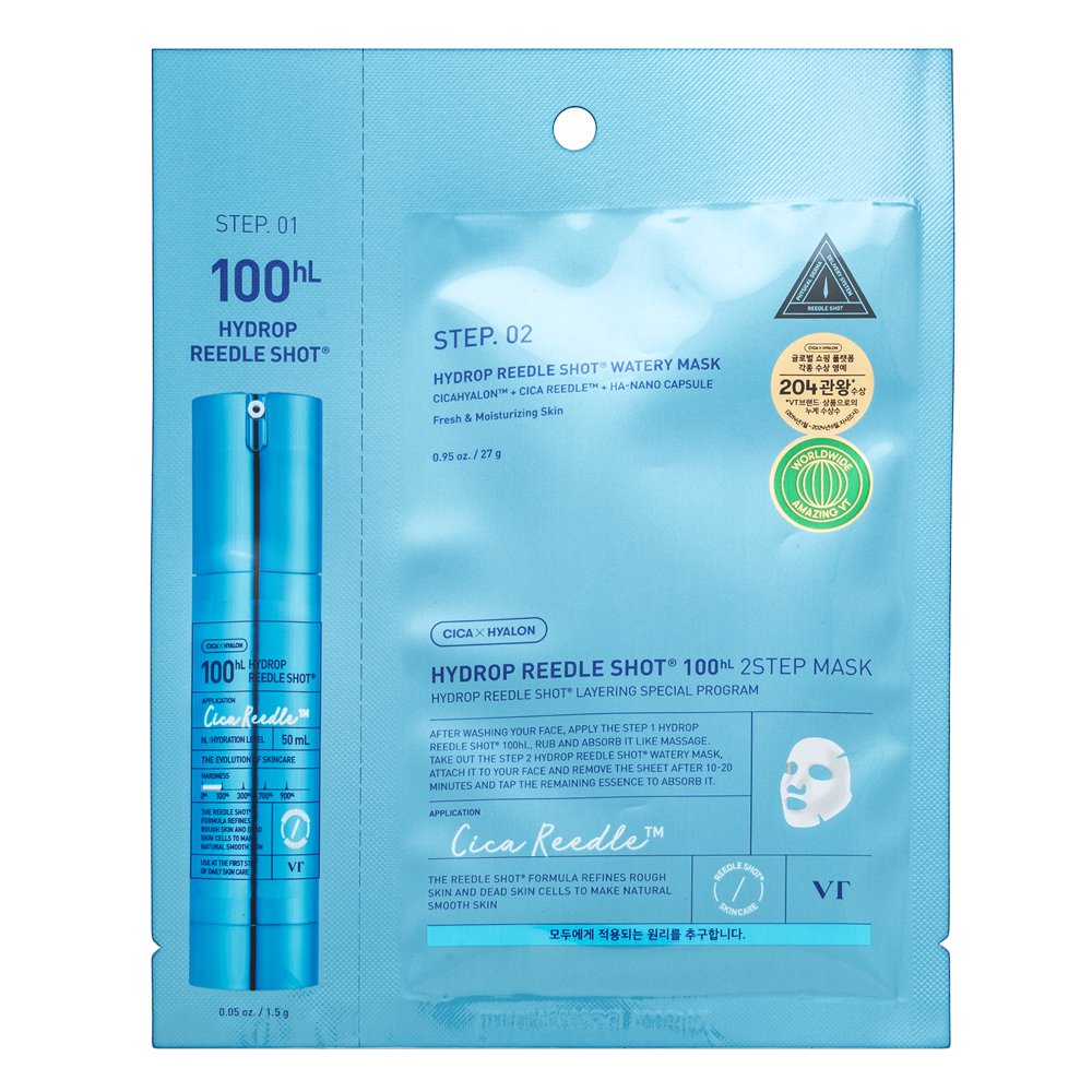 VT Cosmetics Hydrop Reedle Shot 100ʰˡ 2 Step Mask 38 g – VT Cosmetics