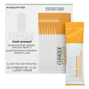 Clinique Fresh Pressed Renewing Powder Cleanser With Pure Vitamin C serum rozjaśniające z witaminą C przeciw starzeniu się skóry z ujednolicającą i rozjaśniającą skórę formułą 28x0,5 ml