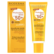 Bioderma Photoderm MAX Aquafluid Golden Colour SPF 50+ krém na opaľovanie pre zjednotenie farebného tónu pleti 40 ml