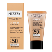 Filorga UV-Bronze Face Anti-Ageing Sun Fluid SPF50+ hidratáló és védő fluid pigmentfoltok ellen 40 ml