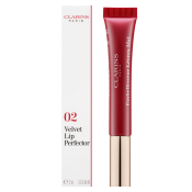 Clarins Velvet Lip Perfector sijaj za ustnice z vlažilnim učinkom 02 Velvet Rosewood 12 ml