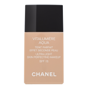 Chanel Vitalumiere Aqua UltraLight Skin Perfecting Makeup make-up az egységes és világosabb arcbőrre 22 Beige Rose 30 ml