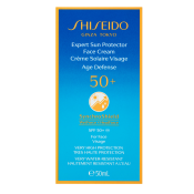 Shiseido Expert Sun Protector napozó krém Face Cream SPF50+ 50 ml