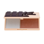 I Heart Revolution Mini Chocolate Highlighter Palette multifunkciós arc paletta az egységes és világosabb arcbőrre Fondue 11 g