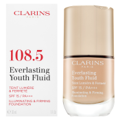 Clarins Everlasting Youth Fluid fondotinta lunga tenuta anti-invecchiamento della pelle 108.5 Cashew 30 ml
