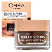 L´Oréal Paris Sugar Scrubs Glow Scrub čistiaca maska a peeling pre zjednotenú a rozjasnenú pleť 50 ml
