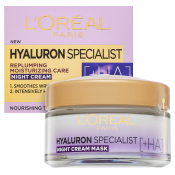 L´Oréal Paris Hyaluron Specialist Replumping Moisturizing Care Night Cream Hydratationsmaske für die Nacht gegen Falten 50 ml