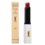 Yves Saint Laurent Rouge Pur Couture The Slim Sheer Matte 107 - Bare Burgundy barra de labios de larga duración Para un efecto mate 2 g