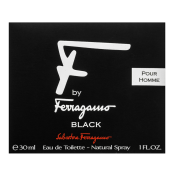 Salvatore Ferragamo F by Ferragamo Pour Homme Black Eau de Toilette voor mannen 30 ml