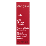 Clarins Joli Rouge Velvet Lipstick negovalna šminka z matirnim učinkom 744V Plum 3,5 g