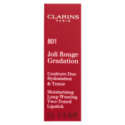 Clarins Joli Rouge Gradation Lipstick negovalna šminka 2v1 801 Coral Gradation 3,5 g