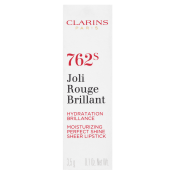 Clarins Joli Rouge Brillant Lipstick negovalna šminka z bisernim sijajem 762S Pop Pink 3,5 g